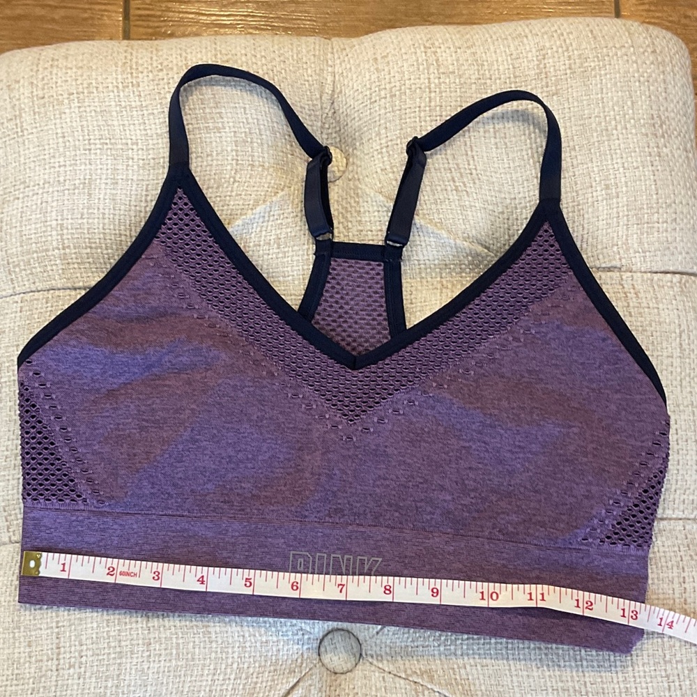 PINK Victoria's Secret Purple Mesh Sports Bra